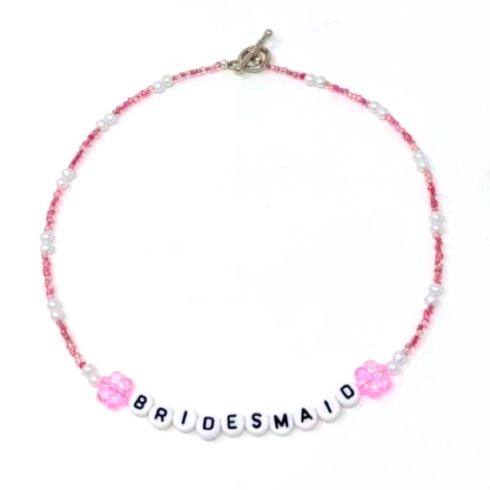 Beaded Bridesmaid Bachelorette Hen Party Choker Necklace